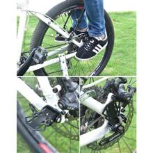 山地自行车后座垫、后轮安装自行车踏板、折叠脚垫、自行车配件、防滑支架 - 黑色 - 查看 8
