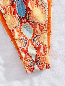 Women's New European And American Style Bikini Set - Orange - View 5