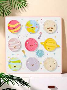 1 件儿童木制拼图，颜色鲜艳，多个主题 - 复活节彩蛋、面部表情匹配、动物、交通工具等，幼儿益智玩具，培养精细运动技能和解决问题的能力，男孩和女孩的生日礼物，复活节礼物