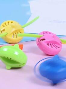 1/10/16 piezas Mini trompo con cordón de jalado, clásico giro de cordón de cremallera retro, regalo festivo, adecuado para recompensas en el aula, obsequios para fiestas (color aleatorio)