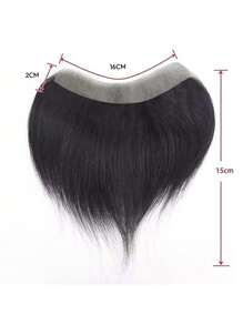 16x1.5 CM 全 PU 薄皮无缝额头和发际线修复发片，无结 V 形环形造型，6 英寸真人头发，发际线后退治疗，男士隐形发饰，手工绑扎，打造自然造型 - SNatural - 查看 15
