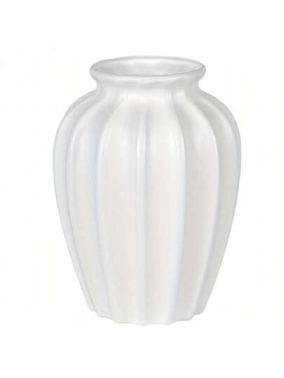 1pc Boho Wit Plastic Vase Lightweight Flower Display Living Room Weddings Viral Home Moderne Minimalist Glass view 7