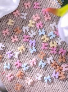 美甲网红丝带炫彩蝴蝶结闪亮蝴蝶结树脂饰品配件diy手工创意材料 - 彩色 - 查看 3