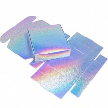 30 piezas de cajas de regalo de cartón iridiscente degradado, cajas de papel plegables adecuadas para empaquetar chocolates, velas, jabones artesanales, recuerdos, fiestas o celebraciones de bodas