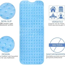 NetHong Anti-Mold Bath Mat Non Slip Bathtub Strong Suction Extra Large Rubber Shower Mat Back To School,Blue - Blue - View 4