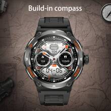 EIGIIS Smart Watches For Men With LED Flashlight 500mAh Big Battery Smart Watch 1.53" Big Screen Rugged Smartwatch 3ATM Waterproof Fitness Tracker For IOS Android Multifunctional Digital Watch Gifts For Men
