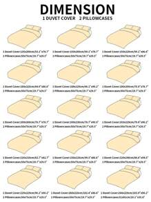 3pcs/Set Feather Pattern Duvet Cover Set(1 Duvet Cover & 2 Pillowcase)Soft And Skin-Friendly Duvet Cover Bedding Set For Home, All Season Bed Sheets Set - Multicolor - View 3