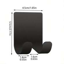 2pcs Strong Stainless Steel Adhesive Hook, Stainless Steel Hook, Kitchen Door, Clothes Wall, Clothes Hook, Nail Free