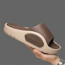Men's New Slip-On Sandals, Fashionable Minimalist Outdoor Sports Casual Beach Thick Sole Non-Slip Slippers, Suitable For Daily Wear