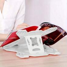 1pc Multi-Angle Laptop Stand Adjustable Lifting Slouchy Bracket Pad Foldable Portable Stand Base Cooling Rack With Mobile Phone Holder Bedroom Dormitory Desktop Cooling Rack