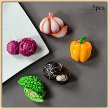 1pc/3pcs/4pcs/5pcs/5pcs-1/6pcs/6pcs-1/7pcs/8pcs/9pcs/10pcs/10pcs-Style 1/10pcs-2/11pcs New Cartoon Fruit & Vegetable Design Magnetic Resin Refrigerator Stickers, Nature Style Magnetic Refrigerator Stickers, Cute Decorative Piece, Office Desk Decor, Personalized Accessory For Fridge, Whiteboard, Storage Cabinet, Dishwasher, Kitchen Decor, Home Decor, Valentine's Day Gift, Gift For Friends & Family