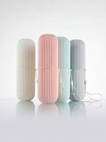 2pcs Mouthwashing And Brushing Cups Simple Tooth Cylinder Toothpaste Cover Portable Travel Suit Couple Toothbrush Box Dental Storage Box