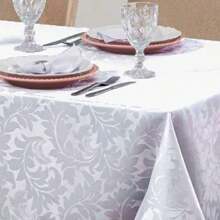 Toalha de mesa jacquard Quadrada 4 lugares jacard - Branco - Visão 3