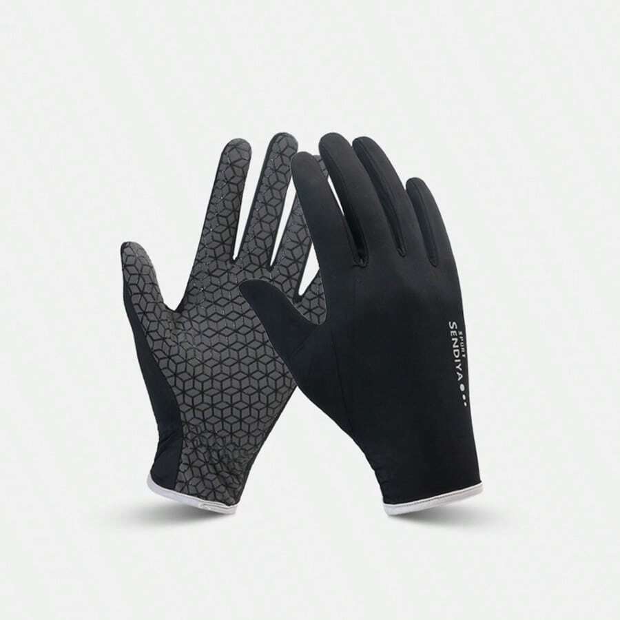 1 Pair Unisex Thin Cycling Gloves, Touchscreen Friendly, Non-Slip Palm, UV Protection, Suitable For Outdoor Sports Riding Driving In Spring, Summer, Autumn