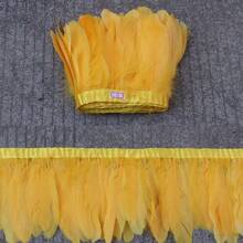 1 metro de plumas de ganso de 15-20 cm (6-8 pulgadas) para coser en adornos, flecos, ropa, manualidades, decoración de tocados, suministros de boda, accesorios de artesanía