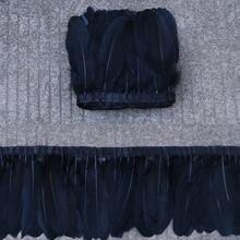 1 metro de plumas de ganso de 15-20 cm (6-8 pulgadas) para coser en adornos, flecos, ropa, manualidades, decoración de tocados, suministros de boda, accesorios de artesanía