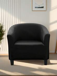 1pc Modern Solid Color High Elasticity Splash-Proof Bathtub Slipcover, Soft & Comfortable, Dust-Proof & Dirt-Resistant, Available In Multiple Colors, Suitable For Living Room & Bedroom Sofa - Multicolor - View 11