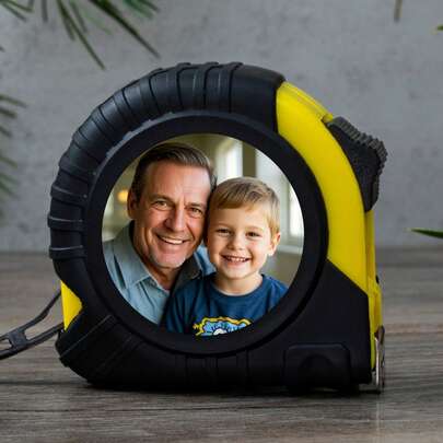 1pc Personalized Acrylic Photo Printed 5M Measuring Tape, Meaningful Gift For Dad, Grandpa, Husband