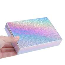 30 piezas de cajas de regalo de cartón iridiscente degradado, cajas de papel plegables adecuadas para empaquetar chocolates, velas, jabones artesanales, recuerdos, fiestas o celebraciones de bodas