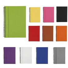 PromoClick Polyurethane Notebook With Metal Spiral And 70 Lined Sheets. - Coffee Brown - View 3