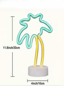 有趣的椰子树灯霓虹灯，USB 或电池供电的发光棕榈树，适用于室内家庭卧室书桌圣诞节生日装饰，适合任何节日派对装饰、骄傲月、一般春夏庆祝活动、礼物 - 不含电池、复活节、圣诞节、万圣节必备 - 彩色 - 查看 6