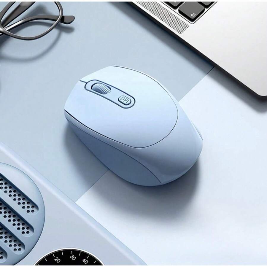 2.4G Wireless Mouse Optical Mouse For Business And Office, Battery Version(5) - Blue - View 1