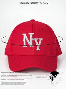 3/1 pieza Gorra de béisbol bordada de NY, sombrero casual para protección solar al aire libre adecuado para niños y niñas en primavera, otoño, viajes, playa y vacaciones