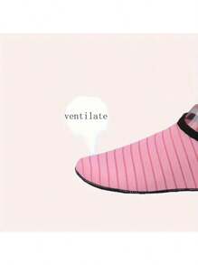 1pc Quick-Dry Beach Socks With Soft Sole For Snorkeling, Swimming, Boating, Hiking, Surfing - Breathable And Lightweight, Beach Essentials, Pool Float - Pink - View 5