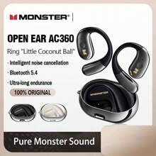Monster Open Ear AC360 Ture Wireless Earphones OWS Bluetooth 5.4 Headphone Hifi Stereo Headset With Mic HD Calls Long Battery Life IPX5 Waterproof Bluetooth Headphone Noise-Proof Earphones Long Wear Comfortable