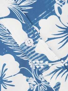 Camisa hawaiana con estampado floral para hombre, ropa de playa casual y ligera