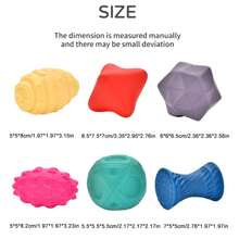 6pcs/Set Baby Sensory Balls, Colorful Soft Tactile Balls Toys, Infants Texture Grasping Ball, PVC Material, Birthday/Holiday Gift