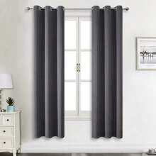 1pc/2pcs Blackout Curtains, Bedroom Darkening Curtains, Multiple Sizes Available/Premium Fabric Triple-Woven Solid Thermal Insulated Curtains/Extra Wide Curtain Panels/Top Grommet Curtain, Decorative Window Curtains/Home Curtains/For Bedroom And Living Room Darkening Curtains/Bedroom Curtains/Living Room Curtains/Dining Room Curtains/Kitchen Curtains/Cabinet Curtains,Fall Decor,Autumn Decor,Room Decor