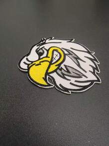 1pc Cartoon Embroidery Fabric Sticker, Eagle Micro Seal Sticker, Clothing Accessories DIY Patch Sticker, Can Be Sewn And Ironed