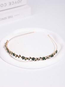 1 件新娘水晶头饰，简约优雅的设计，适合婚纱、伴娘、生日、公主场合、头饰 - 彩色 - 查看 3