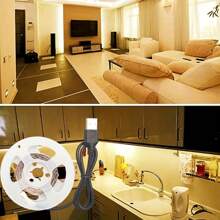 DC5V USB Warm White LED Strip Lights 1M/60 LEDs, Cuttable Flexible 1M-5M Length Options For Cabinets, Mirrors, TV Backlight, Bedroom & Festival Decor DIY