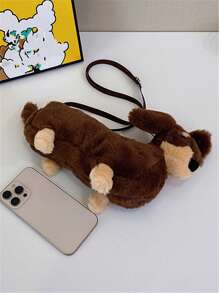 New Fashion Versatile Cute Dog Graphic Outdoor Travel Commute Multifunctional Power Bank Coin Purse Decor Women Shoulder/Crossbody Bag