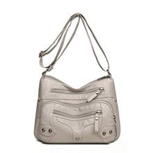 1pc Women Quilted Multi-Layer Outdoor Crossbody Bag With Rivets, Personalized Motocycle Style, Sports Vintage Shoulder Bag With Zipper Pockets For Phone & Coin