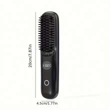 2-In-1 Portable Straightener/Curler, 3 Temperature Settings, Constant Temperature Anti-Scald, LED Display, USB Rechargeable Ionic Comb, 2000mAh Lithium Battery, USB-C Charging, Ideal Travel Companion And Gift For Women - Multicolor - View 12