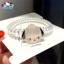 Sanrio 1pc Summer New Cartoon Phone Coil, Rubber Band Tied Bun, Ponytail Hair Tie, Cute And Versatile Hair Accessory