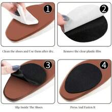 2/10 piezas Protectores de suela de zapato resistentes al desgaste, almohadillas de goma antideslizante mate para suela de zapatos de tacón alto con sandalias, pegatinas para la parte inferior de los zapatos