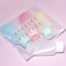 4pcs/Set 60ml Flip-Top Inverted Soft Tube Bottles, Cosmetics/Face Wash/Lotion Travel Refillable Containers