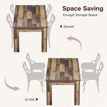 Dining Table For 4-6, Dining Tables, Dining Room Table With 1.18" Thickened Tabletop, Rectangular Large Kitchen Dining Table, Dinner Table For Kitchen, Dining Room, Living Room - 棕色 - 查看 5