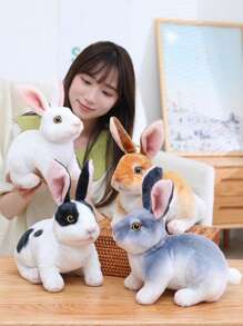 1pc 16-30cm Kawaii Squatting & Standing Rabbit Plush Toys Lovely Simulation Rabbit Dolls Stuffed Soft Animal Doll For Kids Girls Birthday Gift