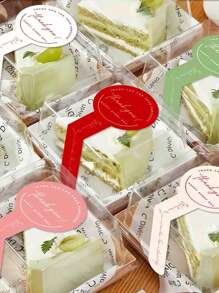 1pack Decorative Gift Packaging Stickers,Self-Adhesive Stickers For Packaging, Long Stickers For Baking Packaging Boxes, Self-Adhesive Labels, Sealing Stickers For Dessert Cake Packaging Boxes, And Decorative Stickers For Gift Packaging