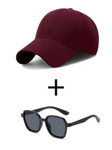 1 Piece Children's Baseball Cap (With Fashion Glasses Set) Children's Hat, Suitable For Summer Beach Outing Wear