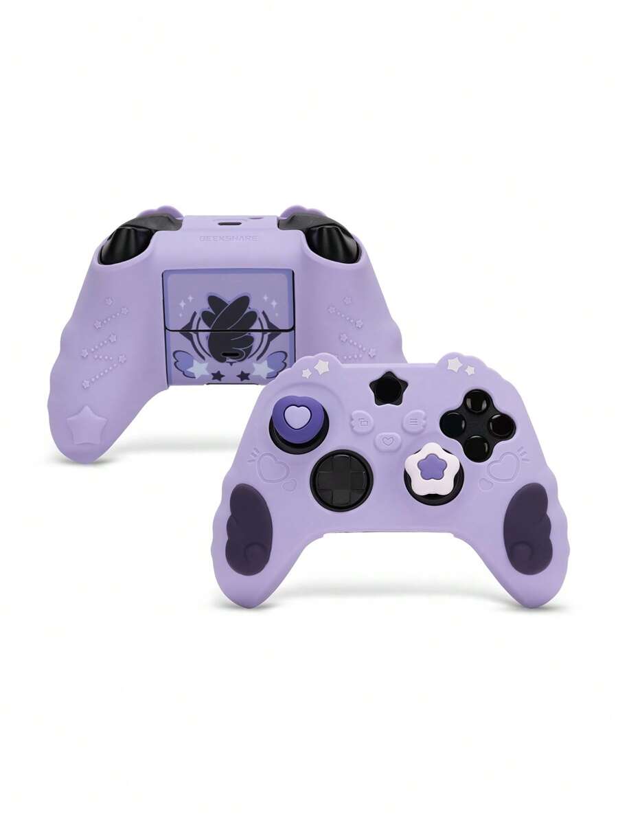 GeekShare Starcraft Silicone Skin Game Controller Grip Cover With 2 Thumb Grips And 2 Stickers - Purple - View 1