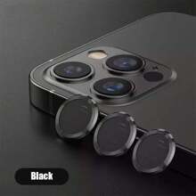 CSDZ 6PCS For Lens Metal Ring Protector Glass Compatible With IPhone 15 12 11 13 14 Pro Max Mini Camera Lens Protection On Compatible WithIPhone 15Pro 14Pro 12Pro 13Pro 11Pro Max 14Plus 15Plus Camera Protector - Black - View 4