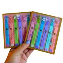Kit With 6 Pastel Color Cat Paw Highlighters (MONET COLORS) / Cute Stationery - Multicolor - View 6