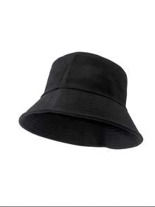 1 pieza Sombrero de cubo de poliéster sólido con acolchado, lindo y casual, con protección UV, versátil para hombres y mujeres, accesorio para todas las estaciones en invierno