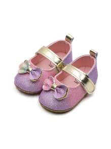 Infant Toddler Shoes, Girls Mary Jane Flat Shoes, Simple And Fashionable, For Indoor & Gathering, All Seasons - Pink - View 1